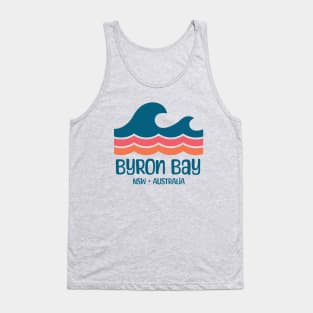 Byron Bay NSW Australia Retro Vintage Waves Tank Top